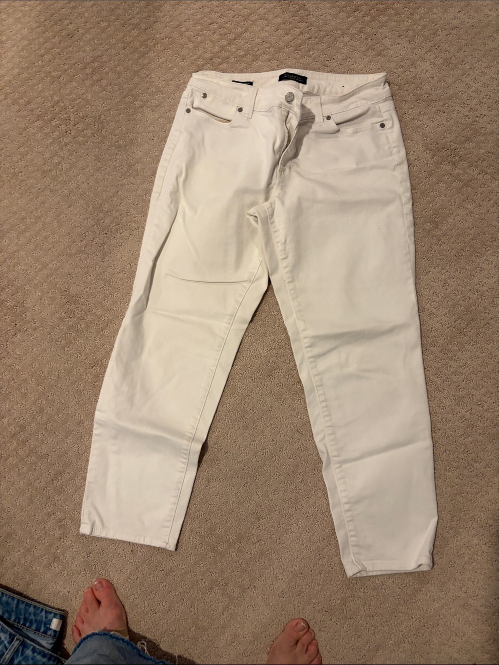 Talbots White Boyfriend Jeans